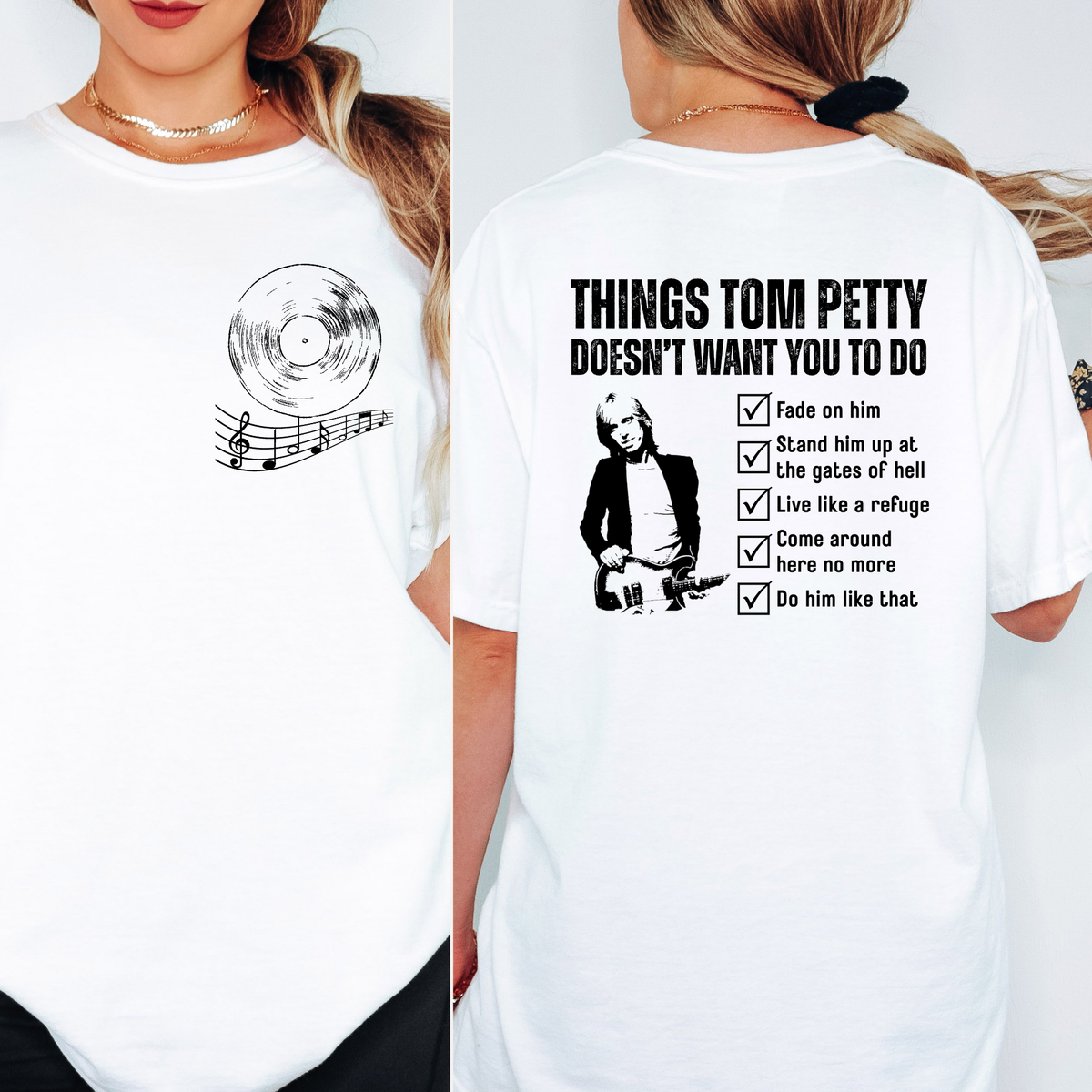 Things Tom Petty Doesn't Want You to Do T-Shirt | Classic Rock Music Lyrics Tee