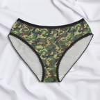 Camo Pattern Lace-Trim Women's Briefs | Camouflage Underwear Lingerie Panties