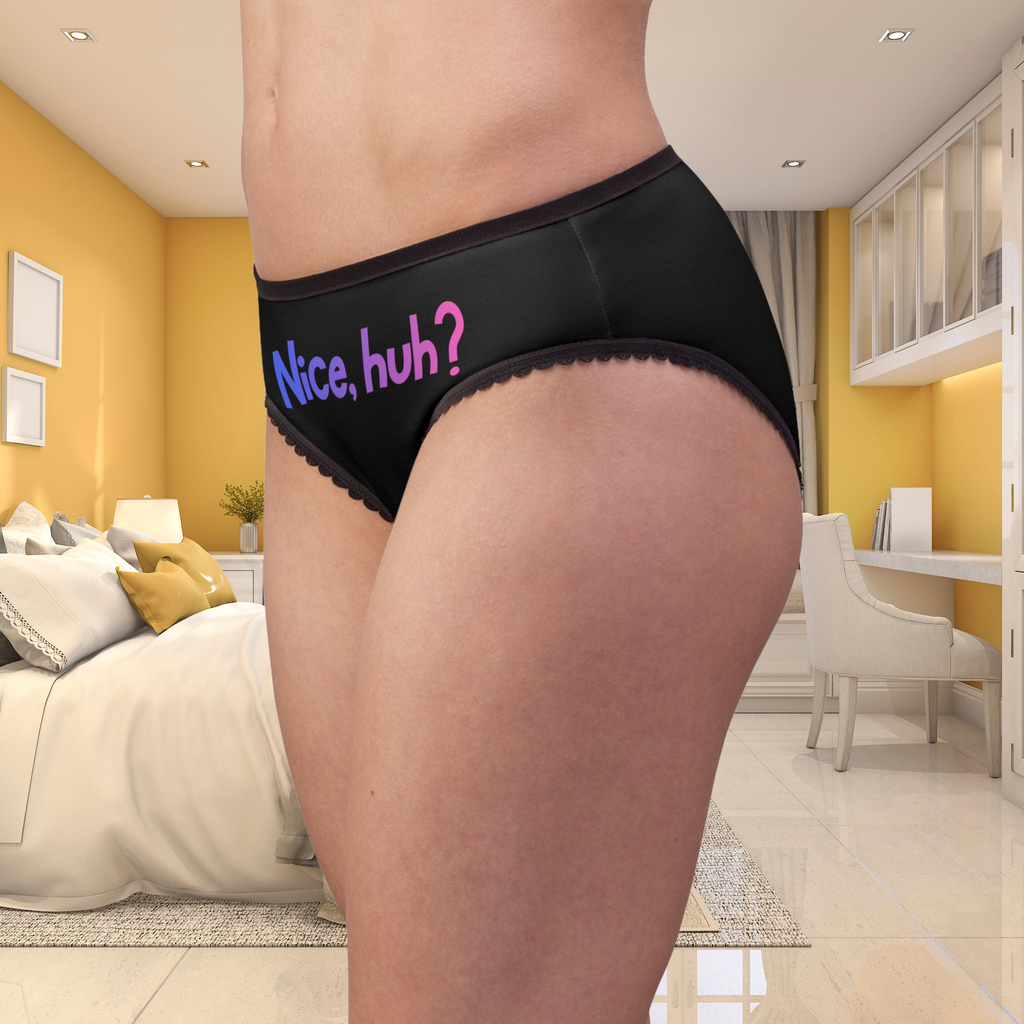 'Nice, huh?' Women's Briefs | Cheeky Ladies Lingerie Panties, Funny Underwear