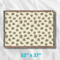 Happy Leaf Pattern Woven Blanket, Cozy Home Decor, Grass Throw, Botanical Enthusiast Rug