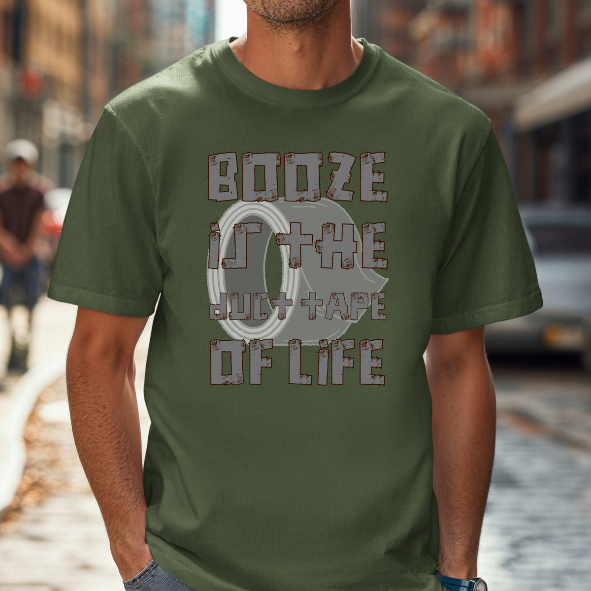 Booze Is the Duct Tape of Life T-Shirt | Funny Drinking Tee