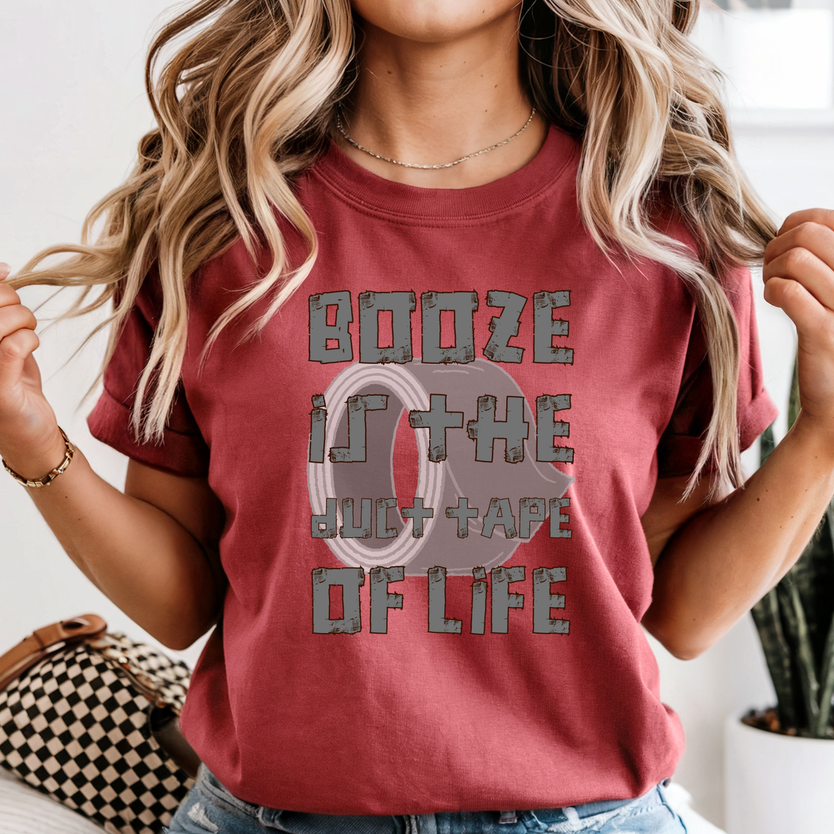 Booze Is the Duct Tape of Life T-Shirt | Funny Drinking Tee