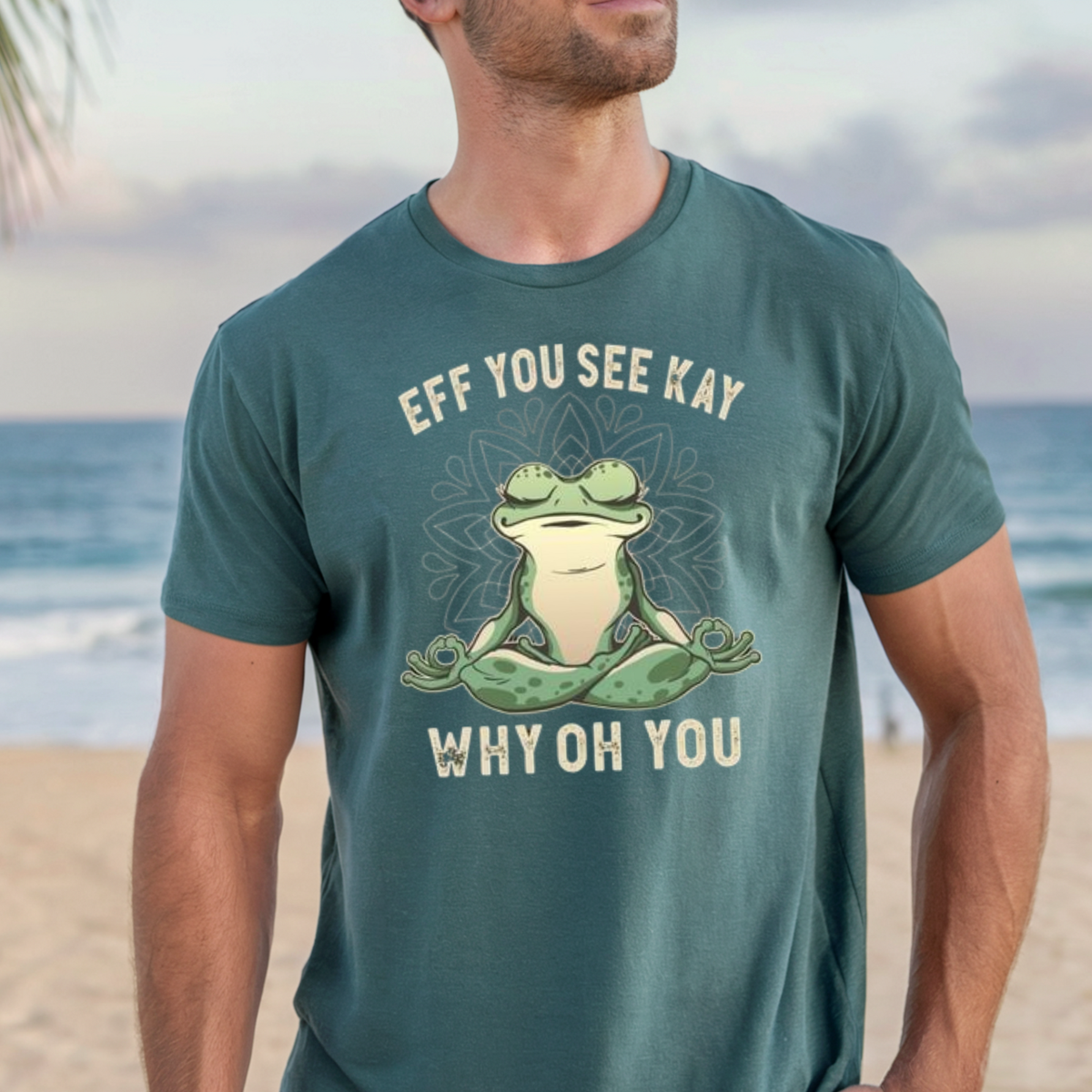 Eff You See Kay Frog T-Shirt — Funny Meditation Frog Graphic Tee