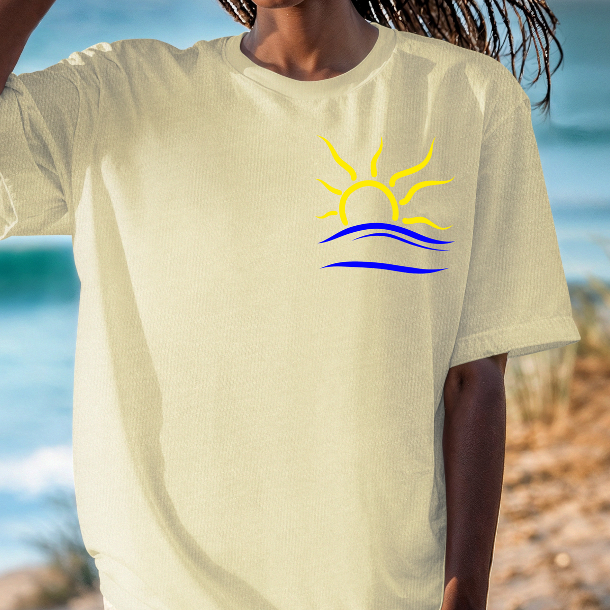 Clothing Optional U.S. Beaches T-Shirt, Two Sided Nudists and Naturists Tee