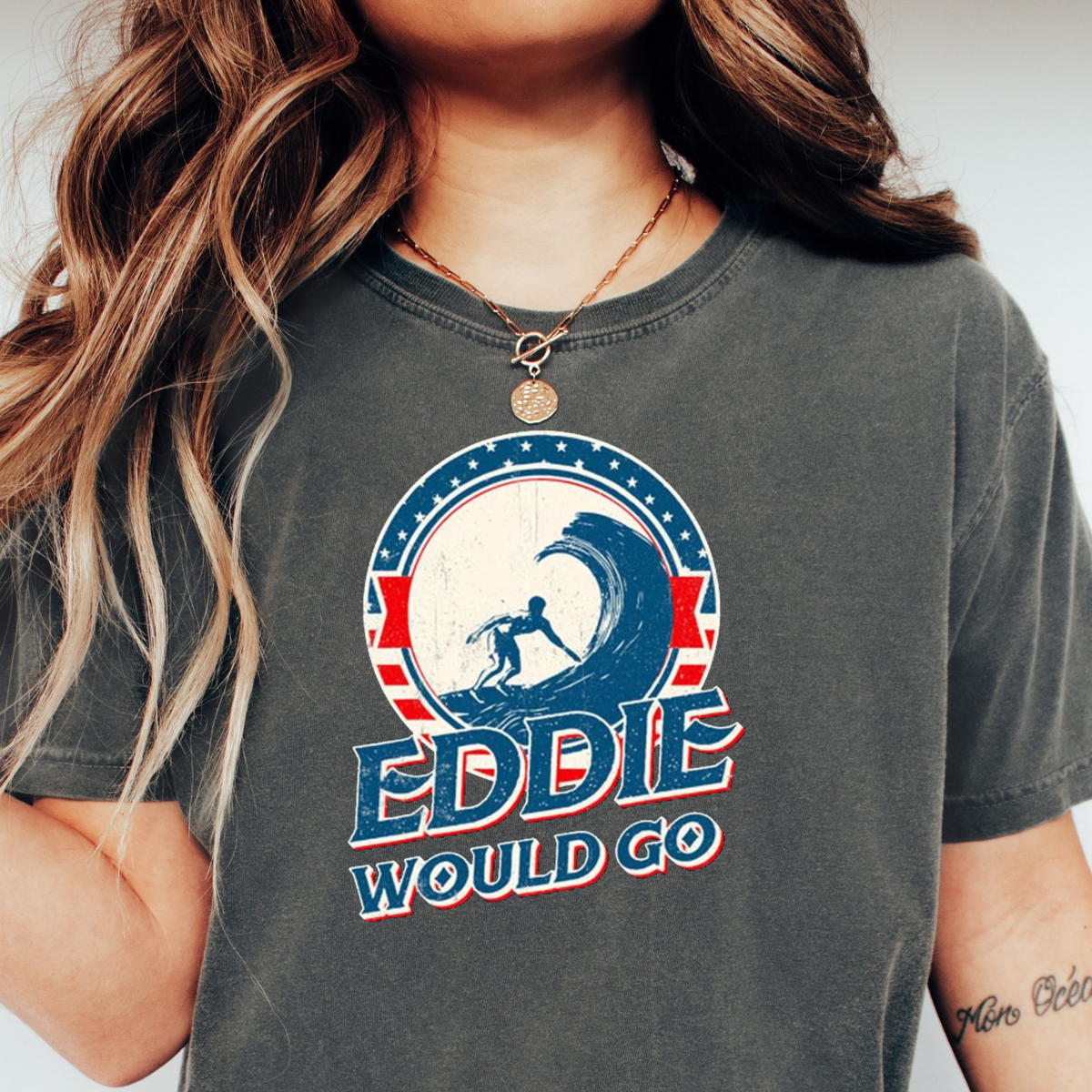 Eddie Would Go surfer logo T-shirt | Retro Surf Tee, Eddie Aikau Surfing Legend Shirt