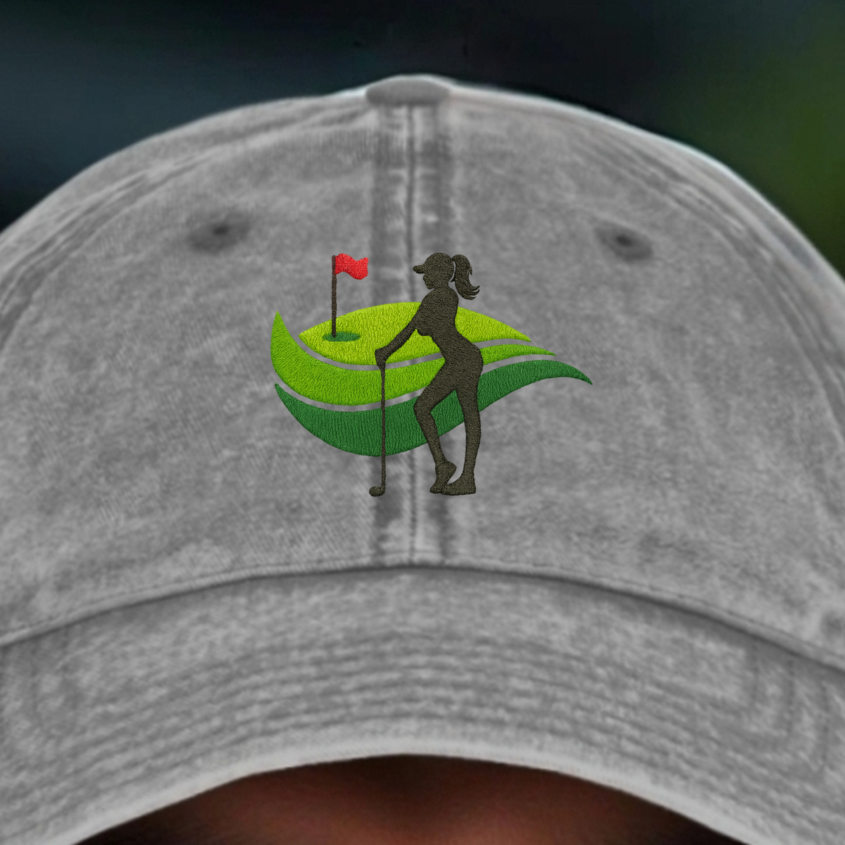 Embroidered Golf Naked Cap, Fun Golfing Hat, Gift for Golfer, Nudist Baseball Cap