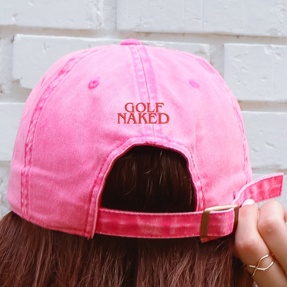 Embroidered Golf Naked Cap, Fun Golfing Hat, Gift for Golfer, Nudist Baseball Cap