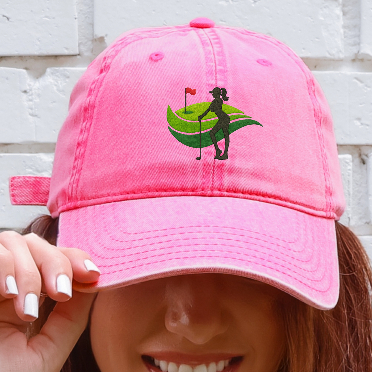 Embroidered Golf Naked Cap, Fun Golfing Hat, Gift for Golfer, Nudist Baseball Cap