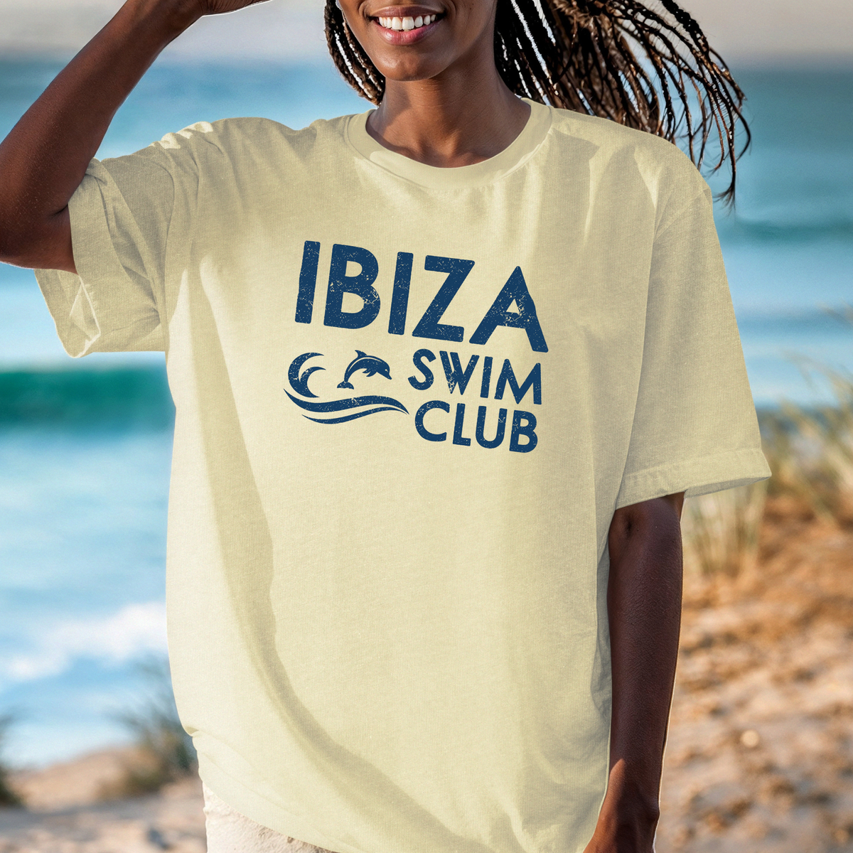 Ibiza Swim Club T-shirt | Funny Beach Tee, Nudist Naturist Top, Swimming Team