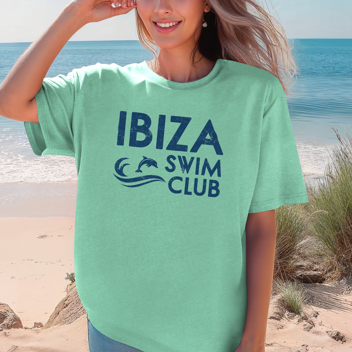 Ibiza Swim Club T-shirt | Funny Beach Tee, Nudist Naturist Top, Swimming Team