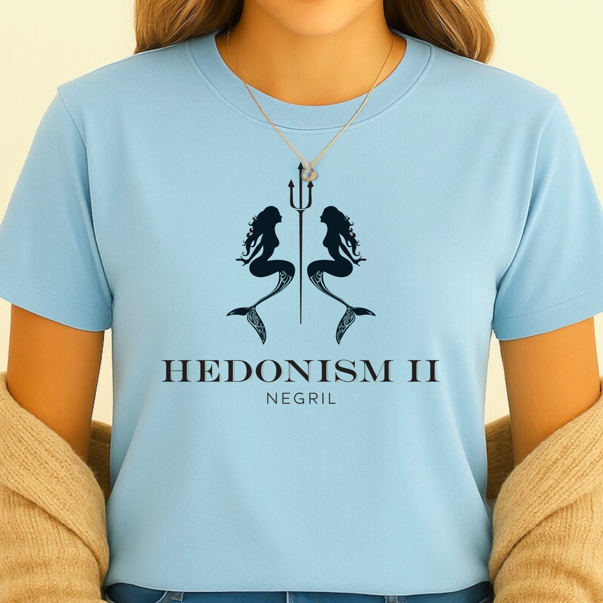 Hedonism II Mermaid Trident Tee | Retro Resort Graphic T-Shirt, Jamaica Shirt