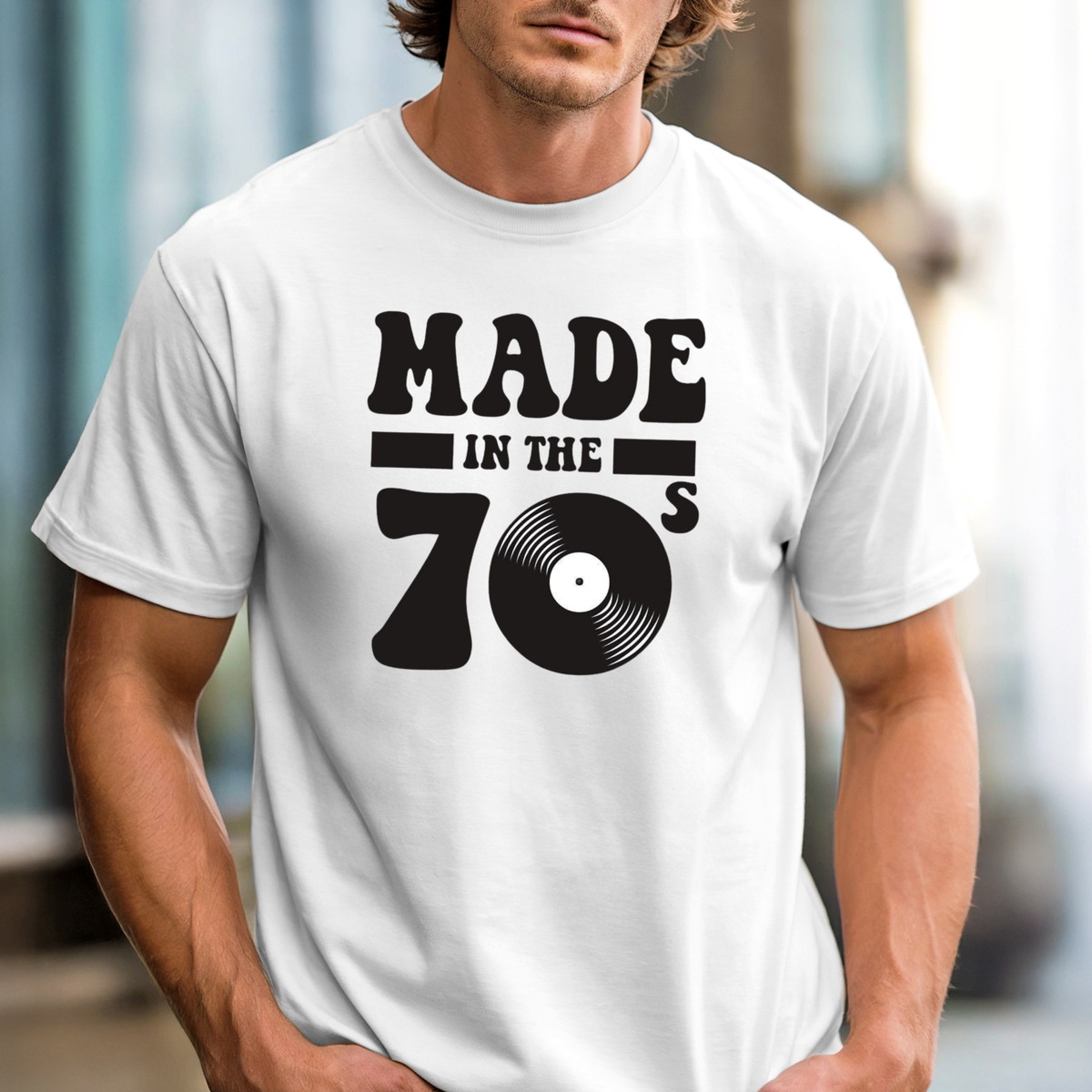 Made in the 70s T-shirt | Retro Vinyl 1970s Graphic Tee, Music Lovers Shirt