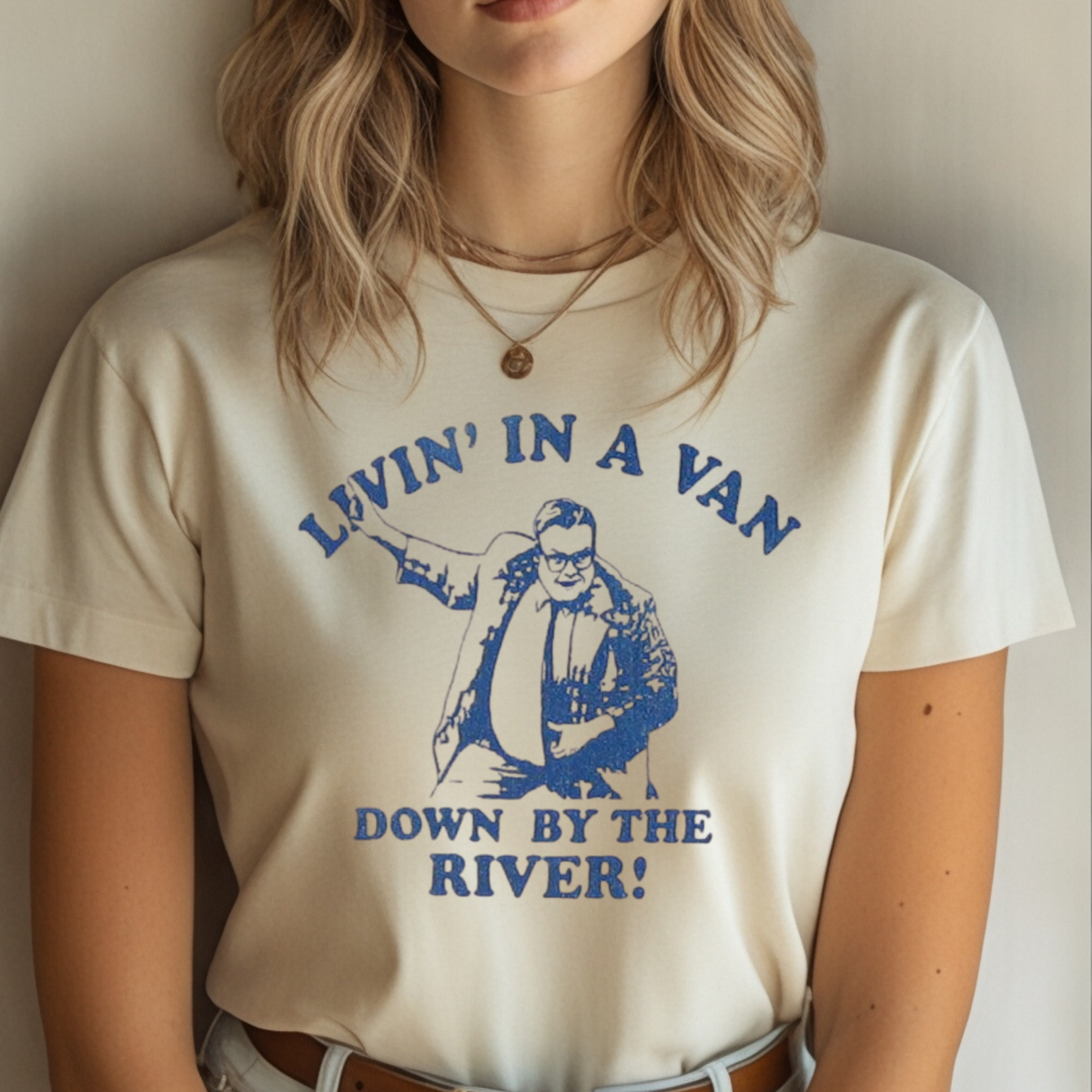 Livin' in a Van Down By the River Tee, Matt Foley T-Shirt, Chris Farley SNL