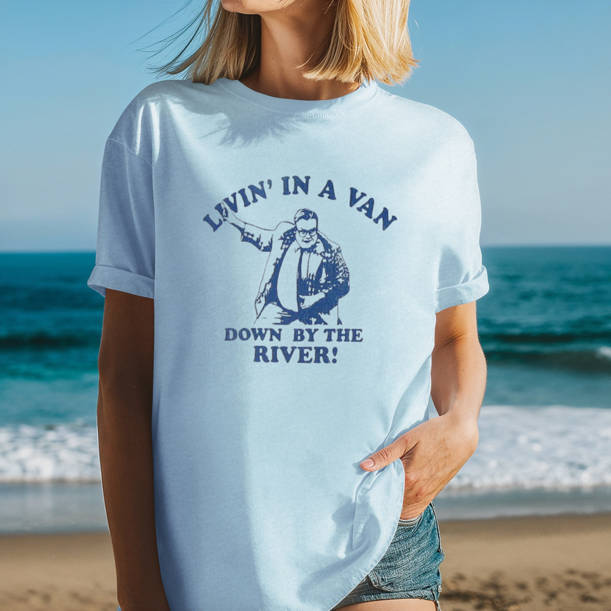 Livin' in a Van Down By the River Tee, Matt Foley T-Shirt, Chris Farley SNL