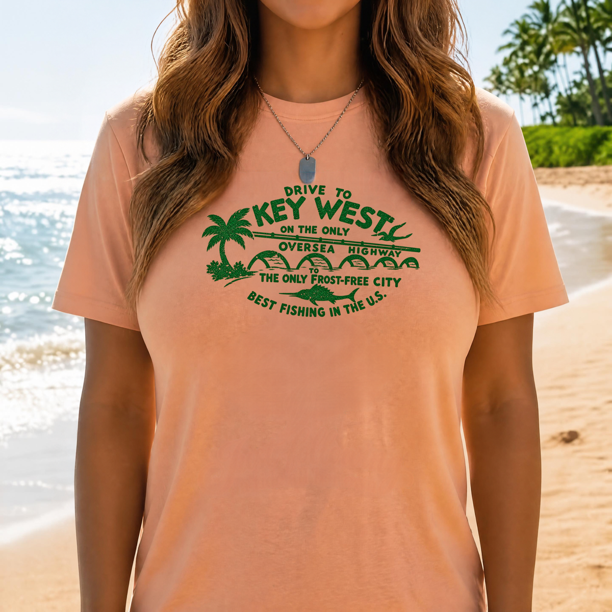 Key West Road Trip T-shirt | Retro 1940s Design Tee, Weathered Look Graphic