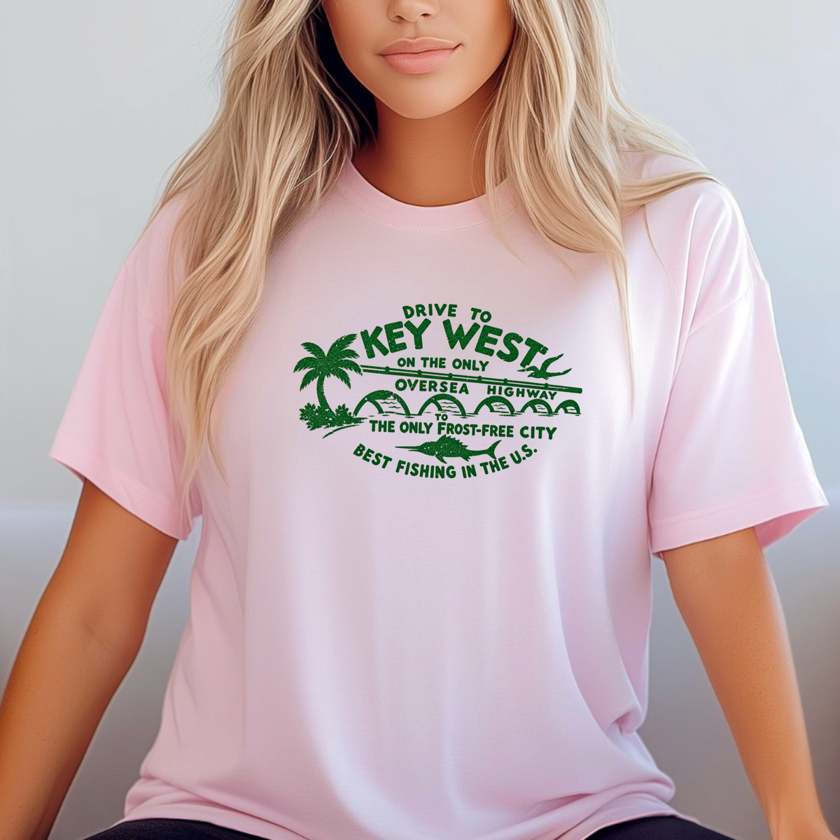 Key West Road Trip T-shirt | Retro 1940s Design Tee, Weathered Look Graphic