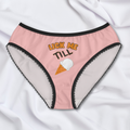 Funny 'Lick Me Till Ice Cream' Women's Briefs | Cheeky Ladies Lingerie Panties