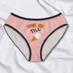 Funny 'Lick Me Till Ice Cream' Women's Briefs | Cheeky Ladies Lingerie Panties