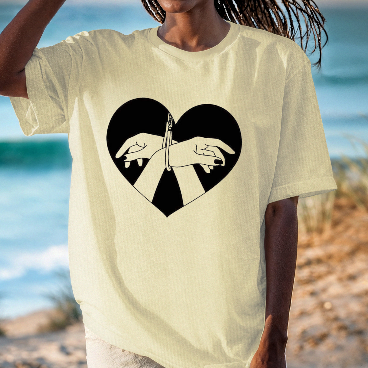 Handcuffed Hands Graphic T-Shirt, BDSM Shirt, Couples Tee