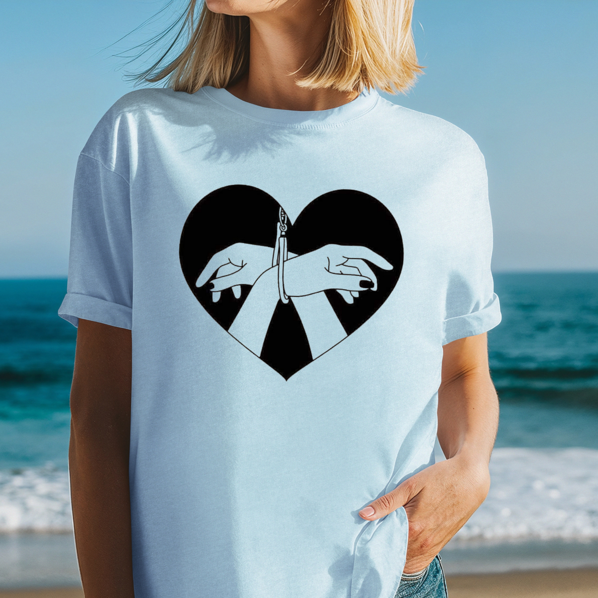 Handcuffed Hands Graphic T-Shirt, BDSM Shirt, Couples Tee