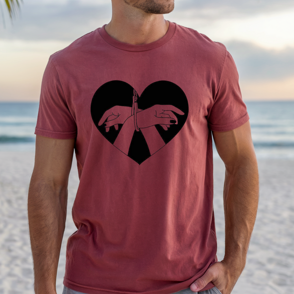 Handcuffed Hands Graphic T-Shirt, BDSM Shirt, Couples Tee