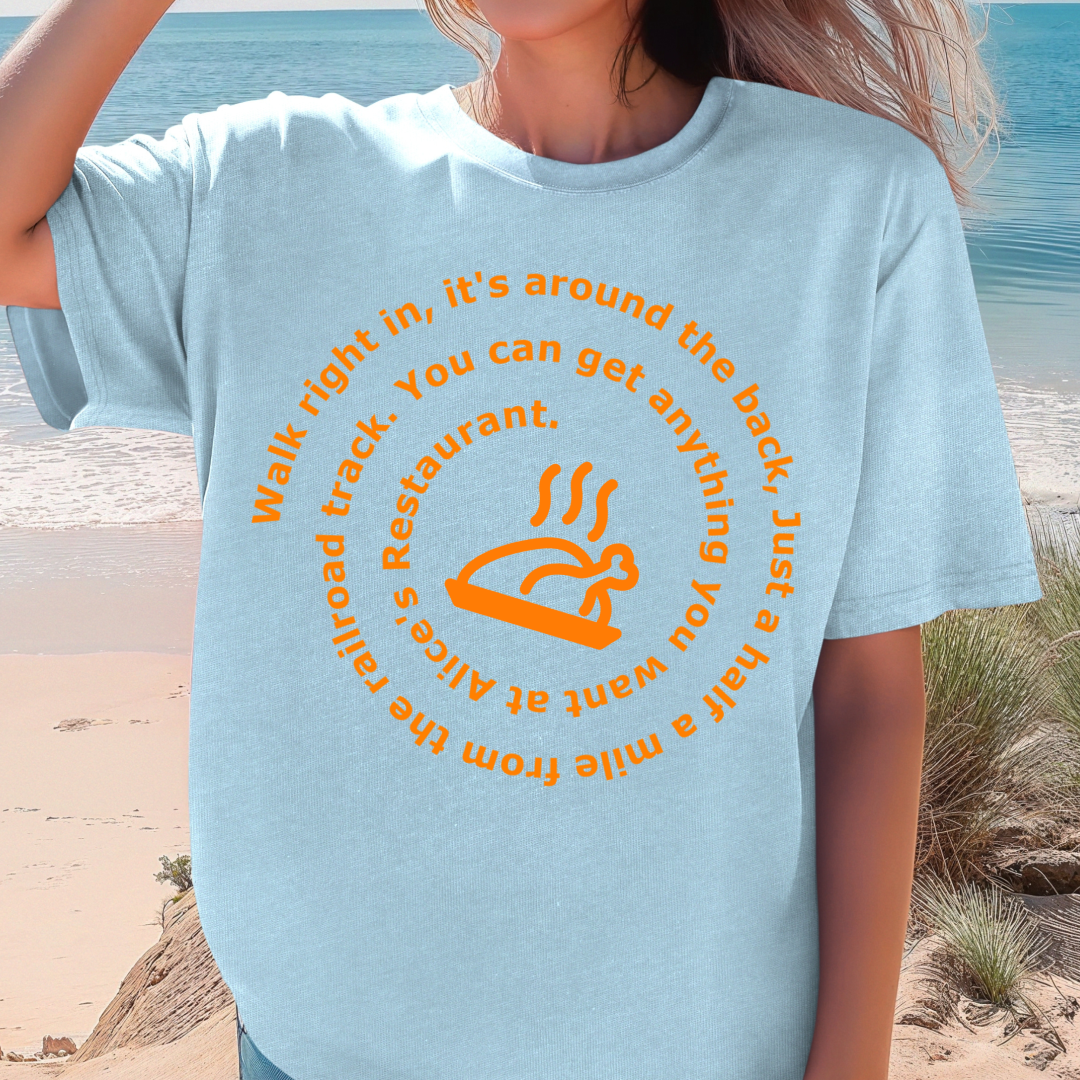 Arlo Guthrie Inspired Thanksgiving T-shirt, Alice's Restaurant, Turkey Tee
