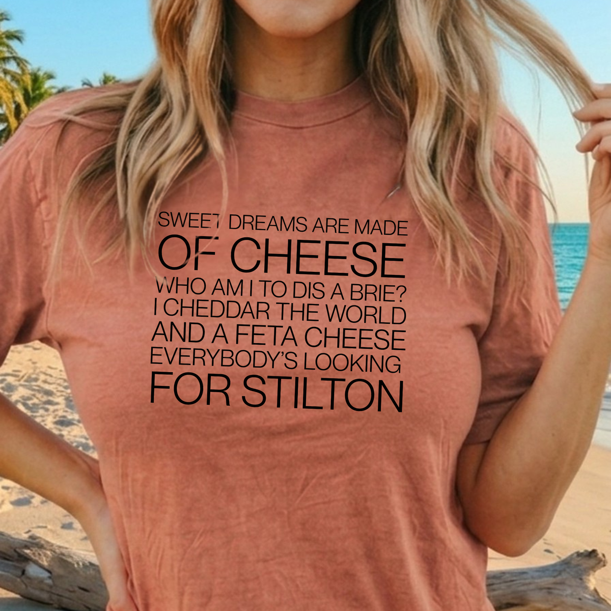 'Sweet Dreams Are Made of Cheese' T-Shirt | Funny Turophile Tee, Fromage Fanatic
