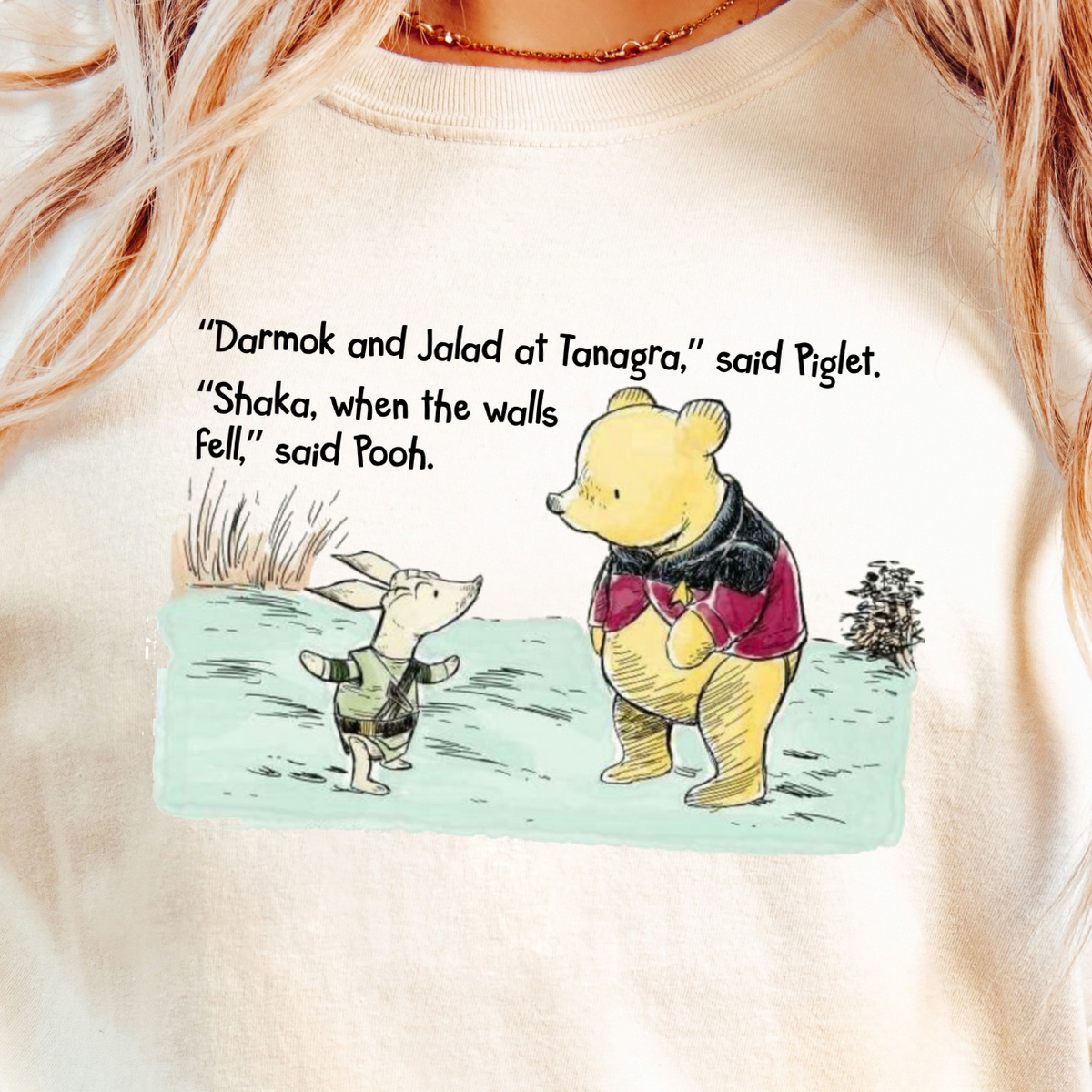 Pooh and Piglet Star Trek Inspired T-Shirt | Classic Sci-Fi Tee, Convention Top
