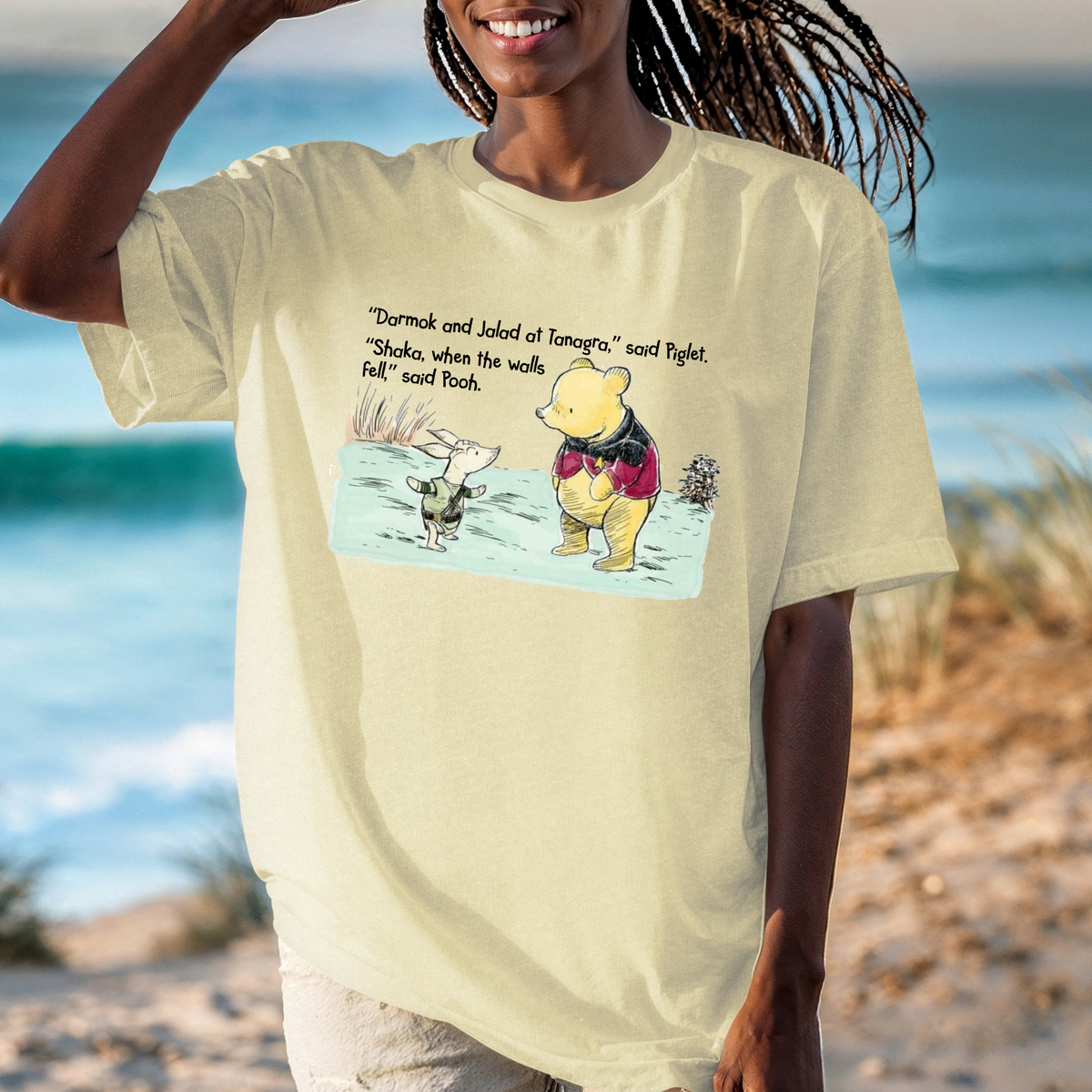 Pooh and Piglet Star Trek Inspired T-Shirt | Classic Sci-Fi Tee, Convention Top