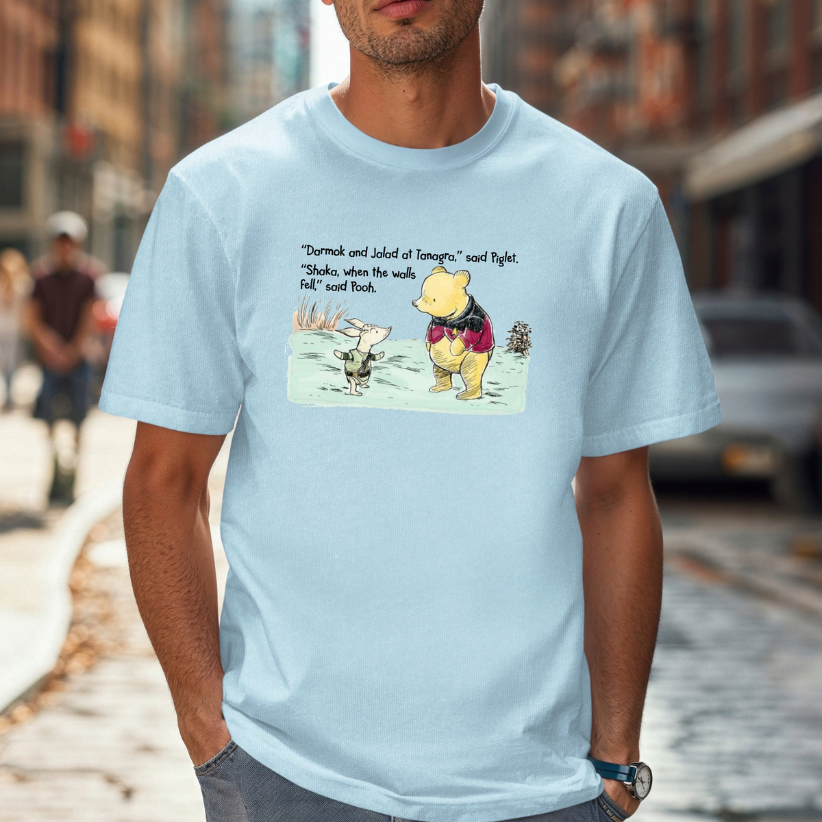 Pooh and Piglet Star Trek Inspired T-Shirt | Classic Sci-Fi Tee, Convention Top