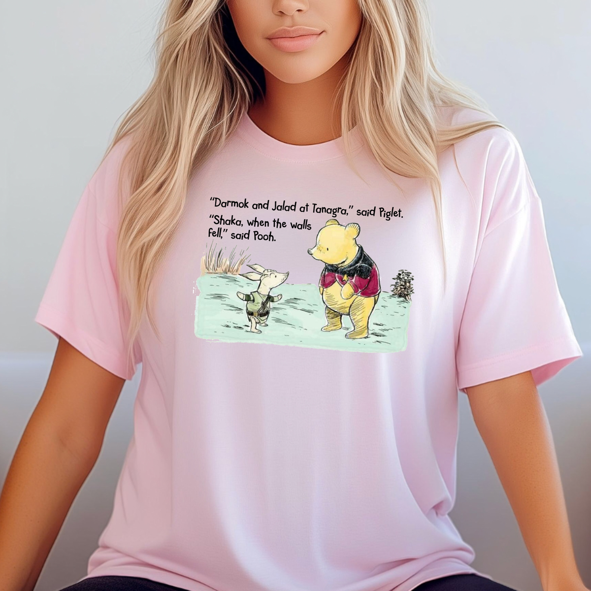 Pooh and Piglet Star Trek Inspired T-Shirt | Classic Sci-Fi Tee, Convention Top