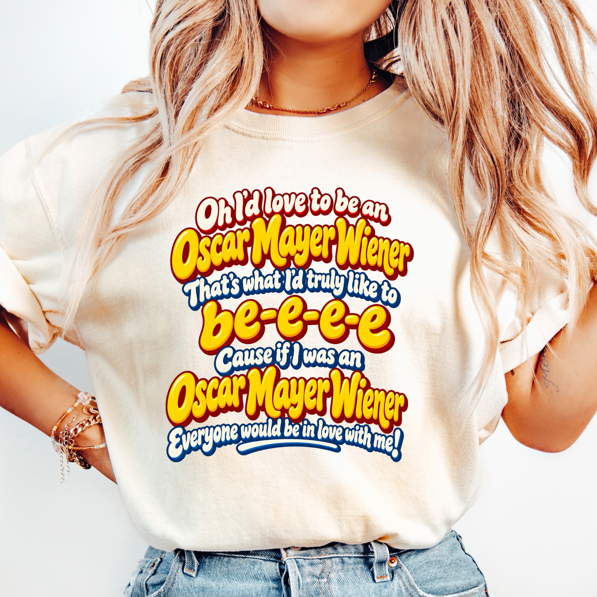 Funny Classic Wiener Lyrics T-Shirt | Fun Retro Novelty Tee, Night Out Top