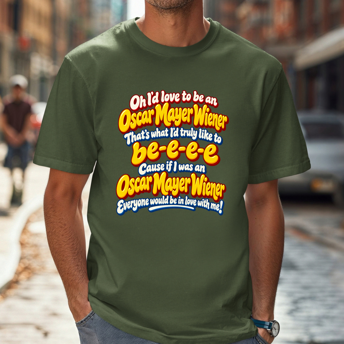 Funny Classic Wiener Lyrics T-Shirt | Fun Retro Novelty Tee, Night Out Top