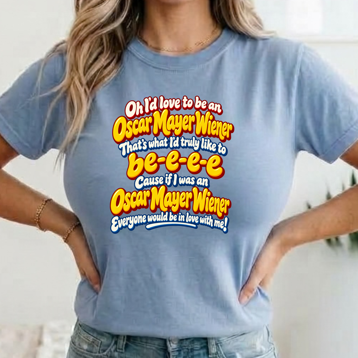 Funny Classic Wiener Lyrics T-Shirt | Fun Retro Novelty Tee, Night Out Top