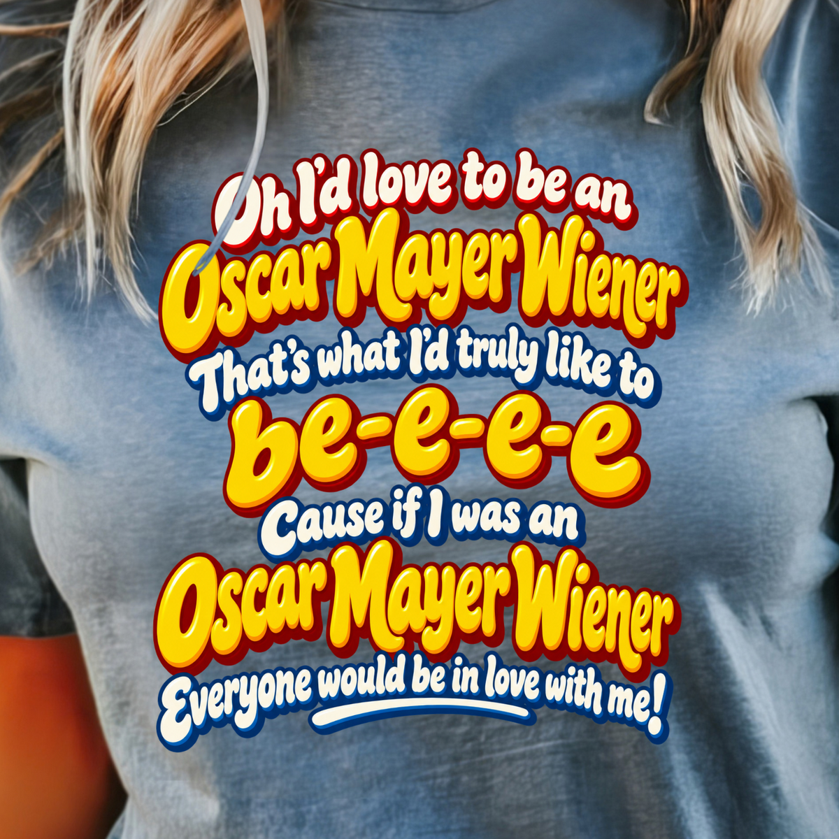 Funny Classic Wiener Lyrics T-Shirt | Fun Retro Novelty Tee, Night Out Top