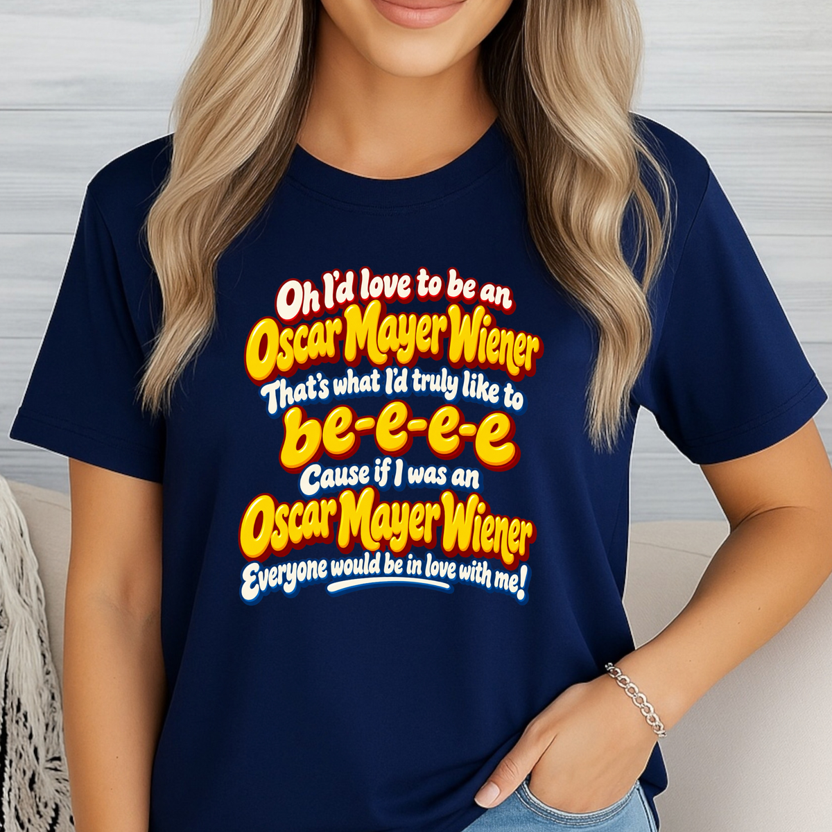 Funny Classic Wiener Lyrics T-Shirt | Fun Retro Novelty Tee, Night Out Top