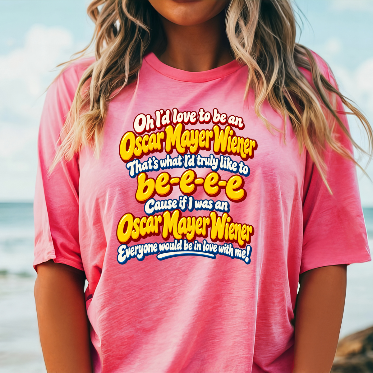 Funny Classic Wiener Lyrics T-Shirt | Fun Retro Novelty Tee, Night Out Top