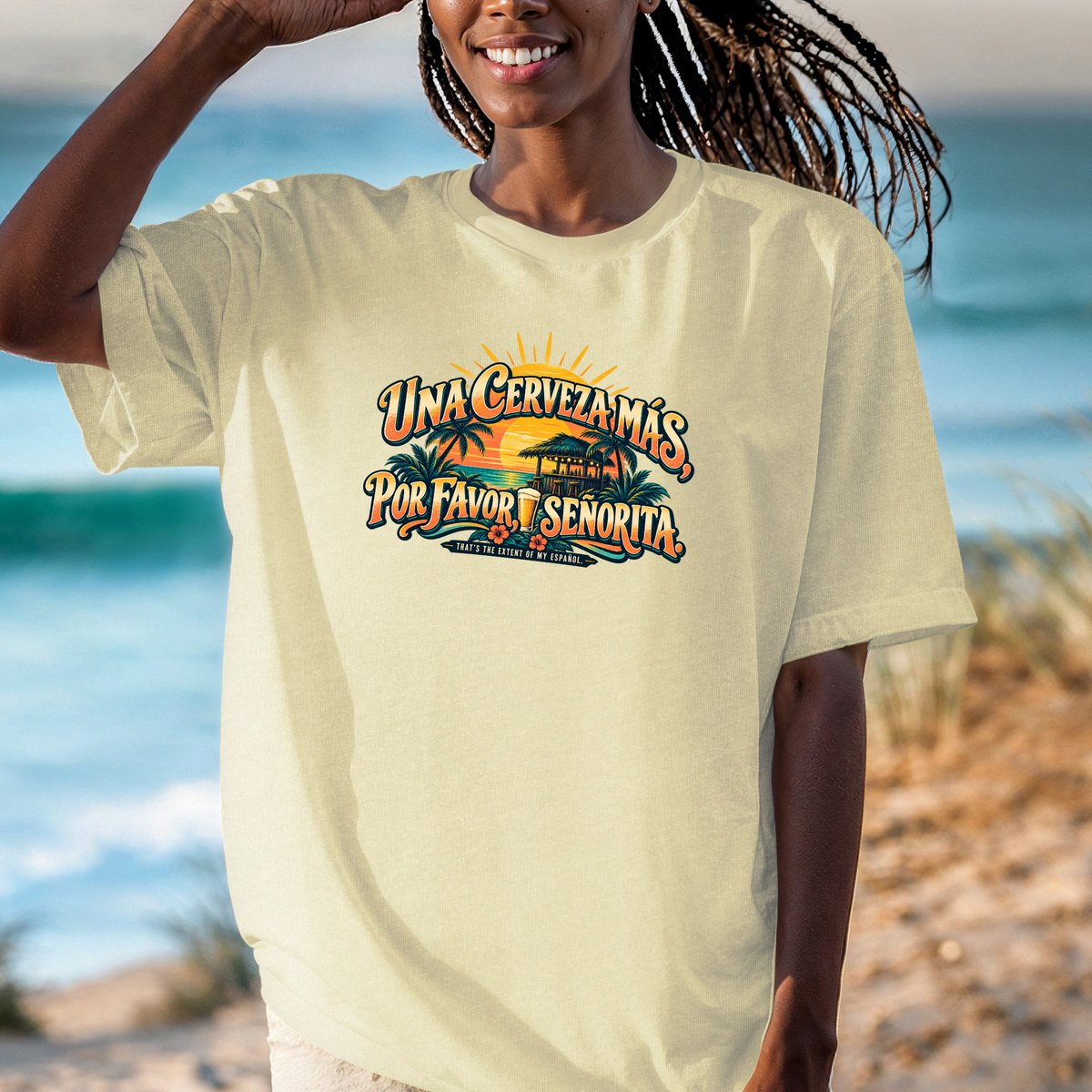 Una Cerveza Más Por Favor Señorita T-shirt | Funny Mexican Spanish Beer Tee
