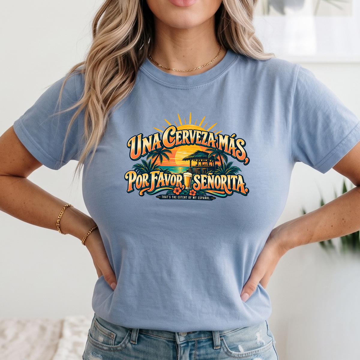 Una Cerveza Más Por Favor Señorita T-shirt | Funny Mexican Spanish Beer Tee