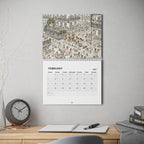 Happy Nude Year 2027 Calendar, Fun Cute Nudist Naturist Illustrated Celebrations
