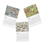 Happy Nude Year 2027 Calendar, Fun Cute Nudist Naturist Illustrated Celebrations
