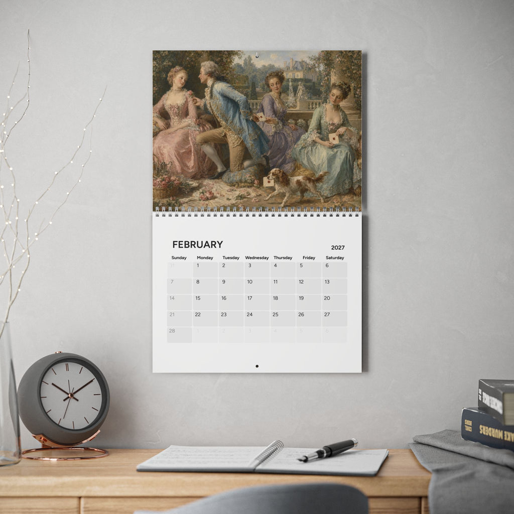 Fine Art Poor Behavior 2027 Wall Calendar | Funny Retro Art, Cocker Spaniel Dog