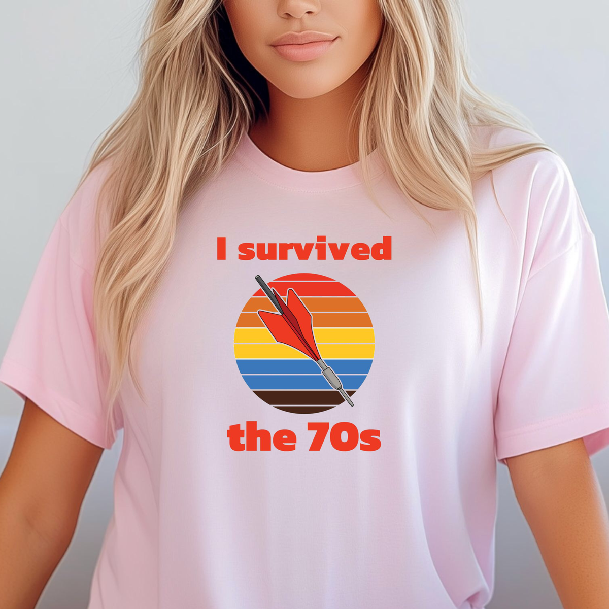 I Survived the 70s T-Shirt | Retro Sunset Vintage Graphic Tee, Lawn Darts