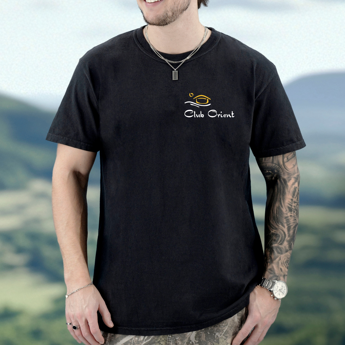 Club Orient Nude Beach T-Shirt | Plage Naturiste Resort Logo Tee, St. Martin
