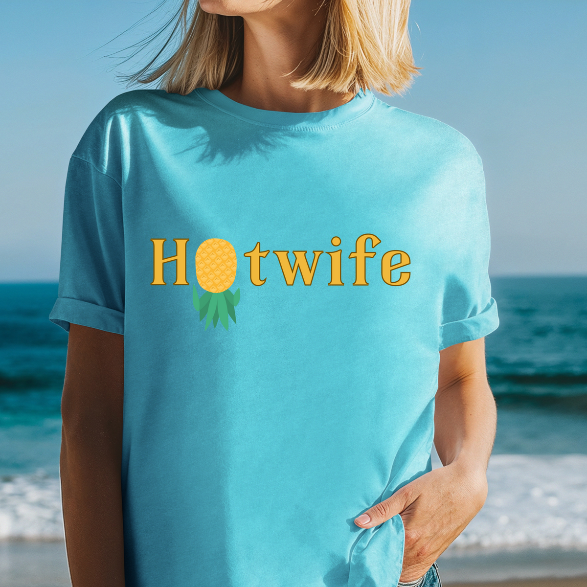 Hotwife Lifestyle T-Shirt – Funny Upside-Down Pineapple Swingers Shirt