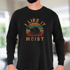 I Like It Moist Turkey Long Sleeve T-Shirt – Funny Retro Thanksgiving Graphic Tee