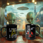 Vulcan on the Streets Klingon in the Sheets Mug | Funny 15oz Black Ceramic Coffee Cup