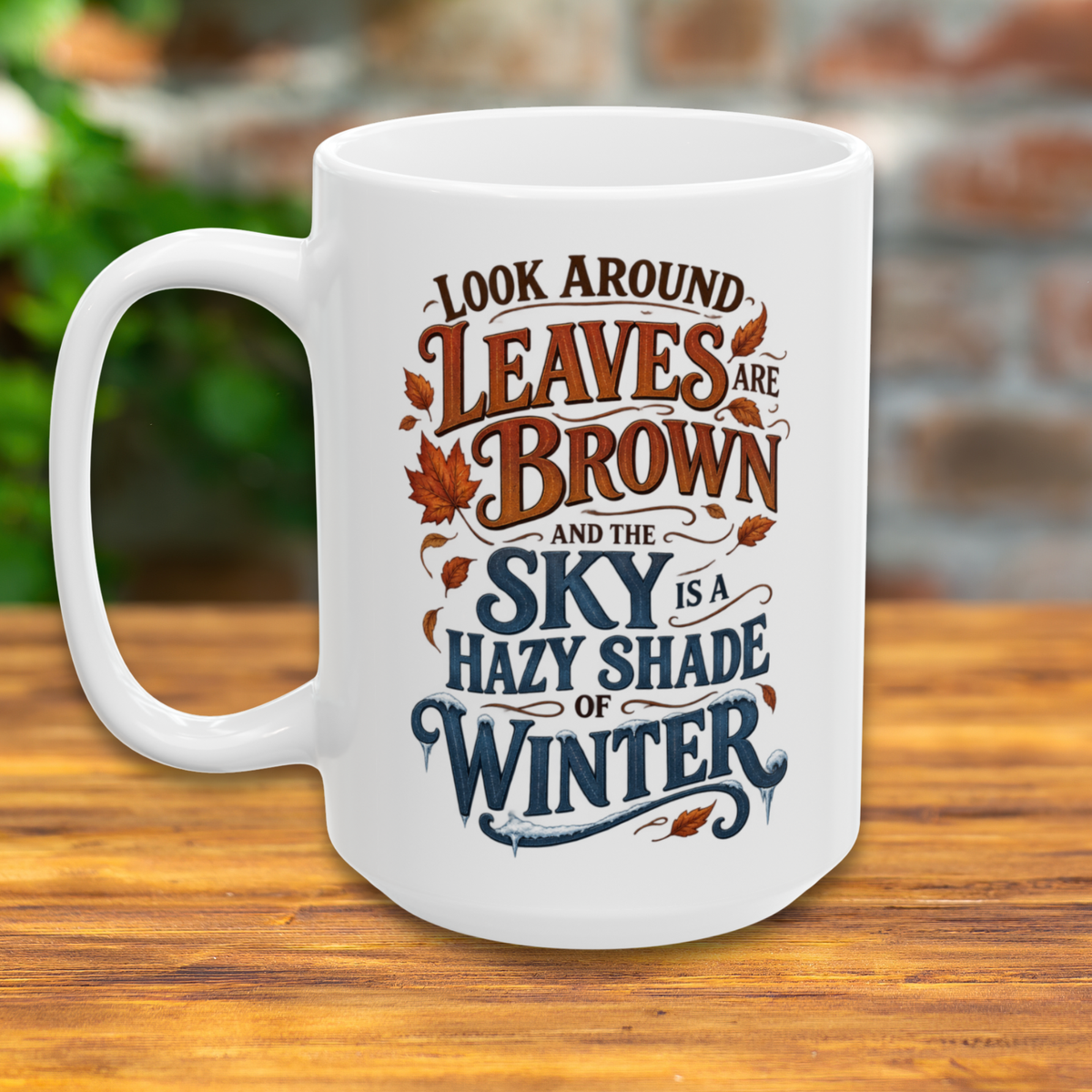 Hazy Shade of Winter Coffee Mug | Paul and Art Inspired 2-sided Ceramic Tea Cup