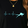 SCUBA Diver Heartbeat T-shirt | Diving EKG Line Tee, Ocean Lover's Shirt