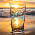Shed Your Clothes Shed Your Ego 16oz Pint Glass, Naturist and Nudist Beer Cup